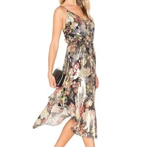 Haute Hippie Metallic Lace Up 'Peggy Lee' Dress